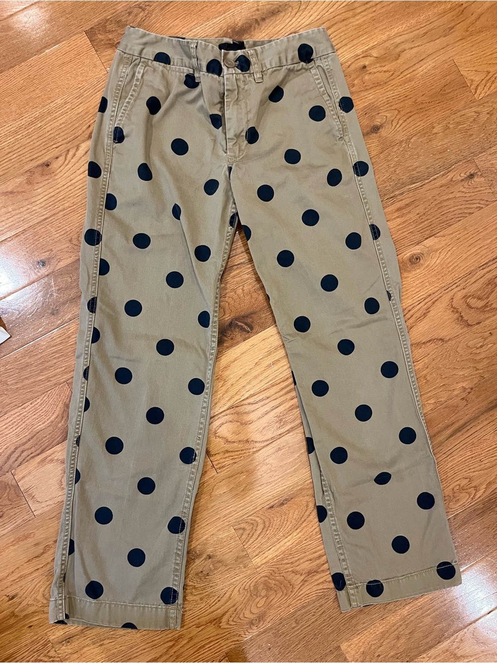 JCREW polka dot chinos